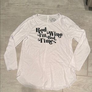 Chaser White Relaxed Long Sleeve Tee